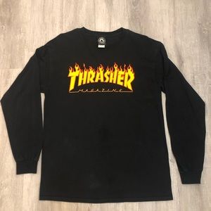 Vintage Thrasher Flame Logo Shirt Men Medium